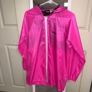 Pink reflective running jacket